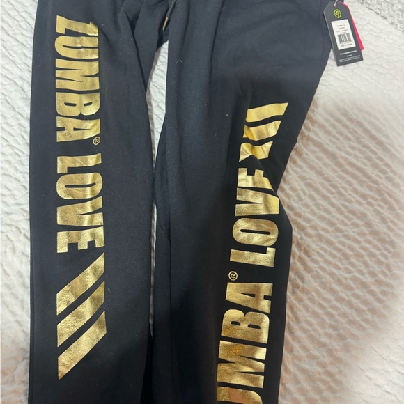 Zumba Fitness Black Sweatpants with Gold Accents - Picture 7 of 8